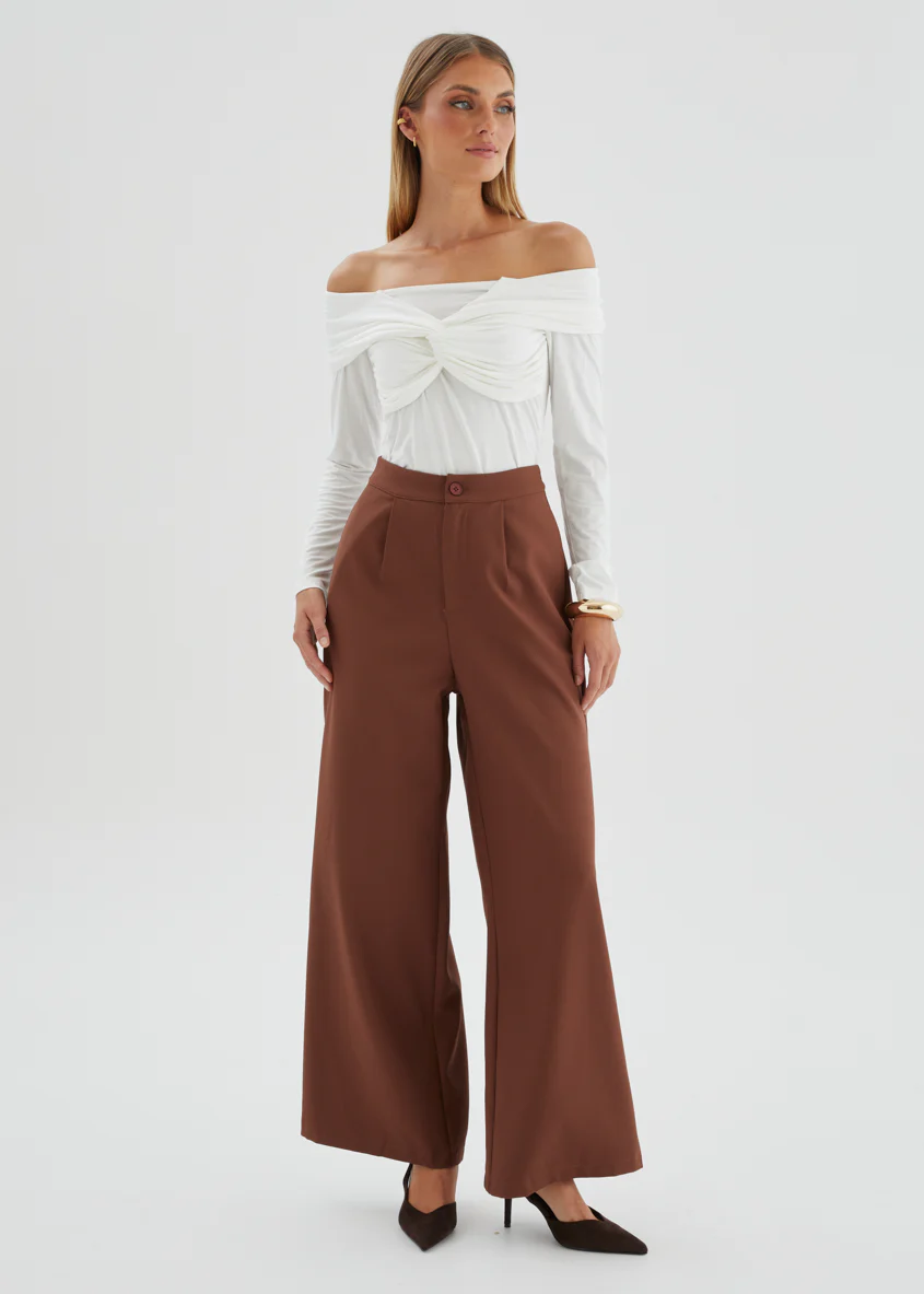 Saira Jersey Top - Off White - Image 4