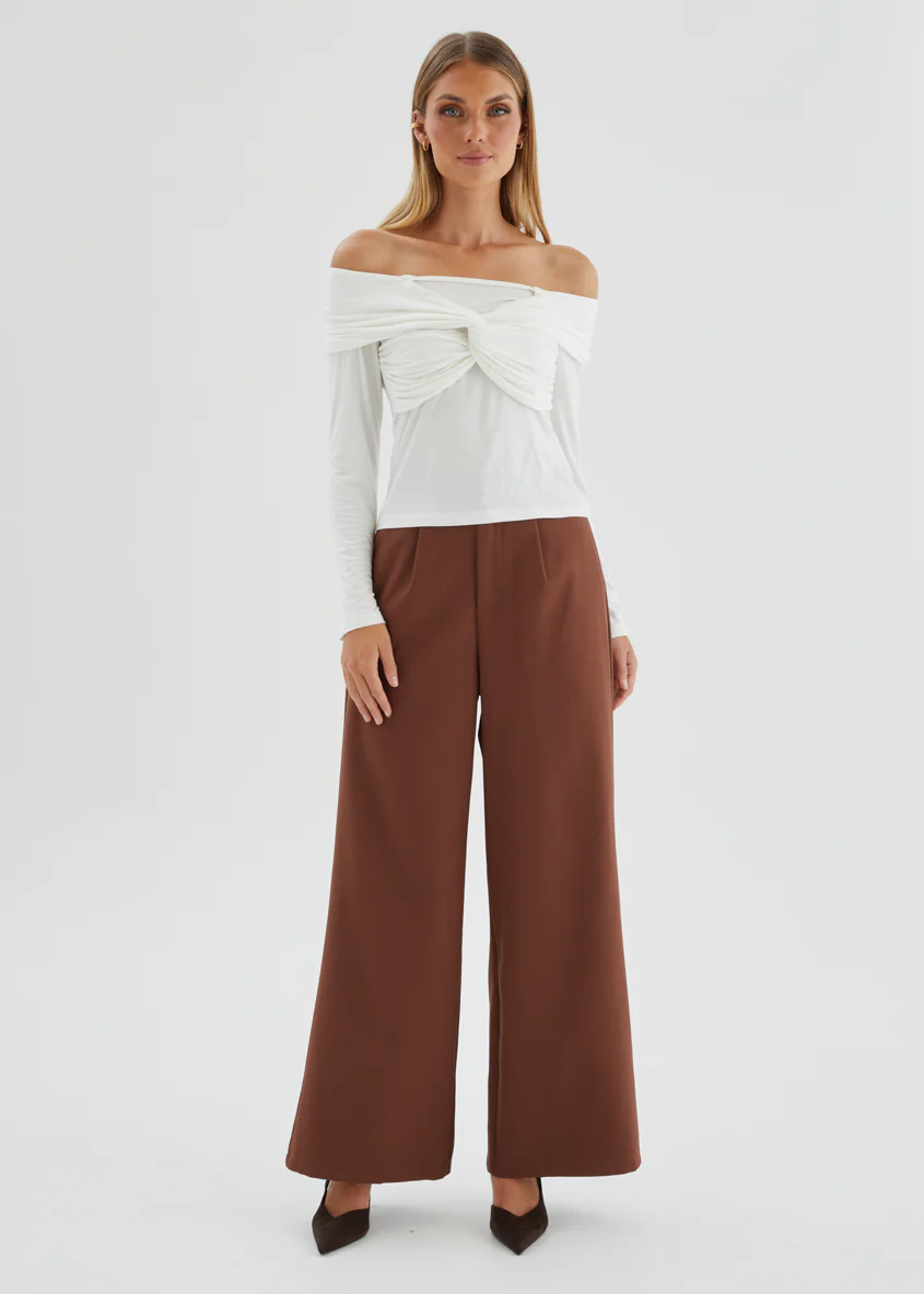 Saira Jersey Top - Off White - Image 6