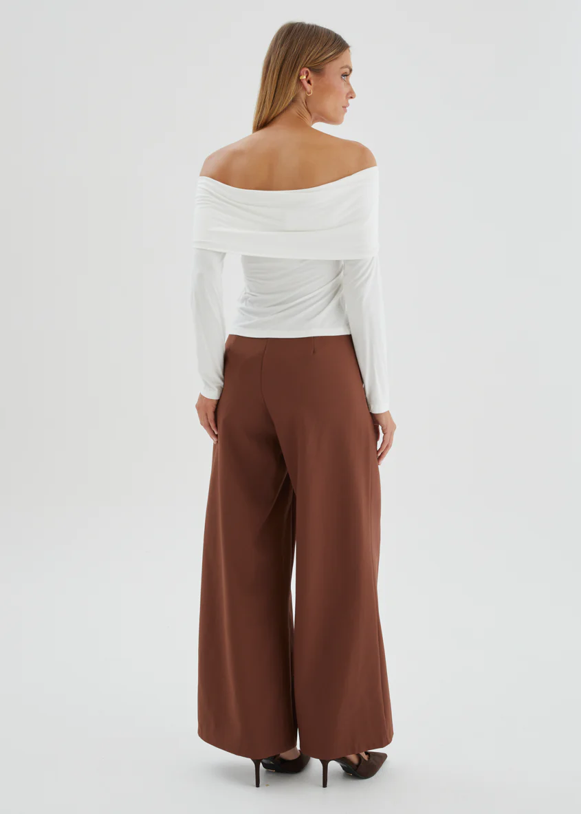 Saira Jersey Top - Off White - Image 7