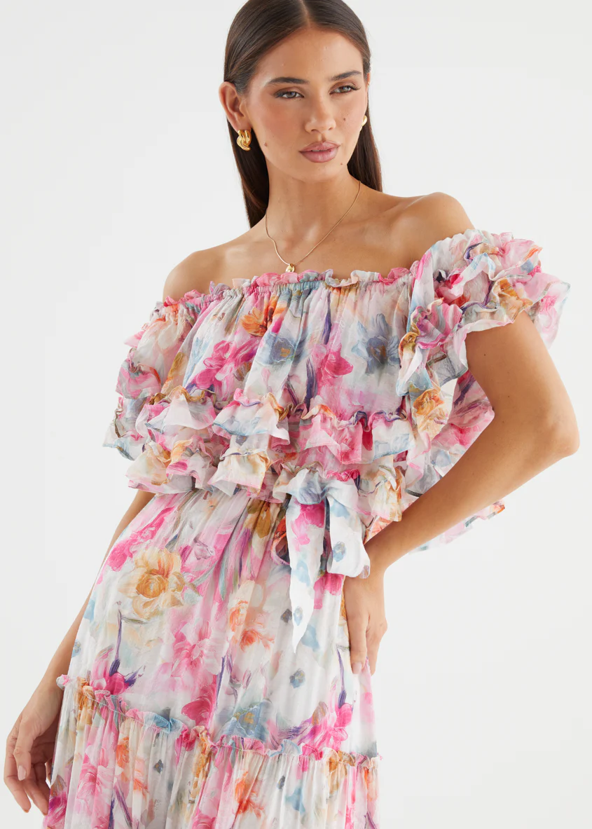 Samara Maxi Dress - Pink Blooms - Image 9