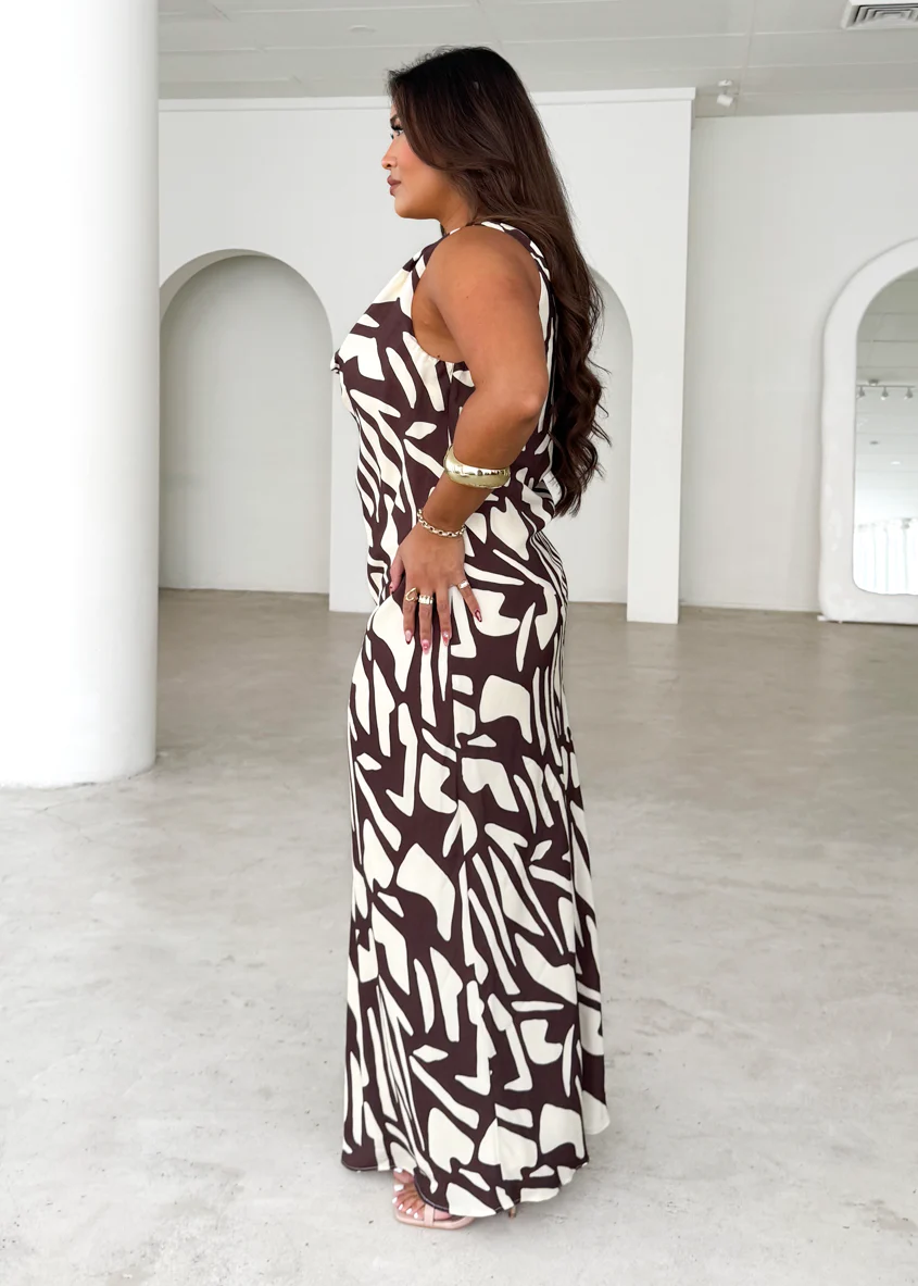 Sambar Maxi Dress - Choc Vanilla - Image 7