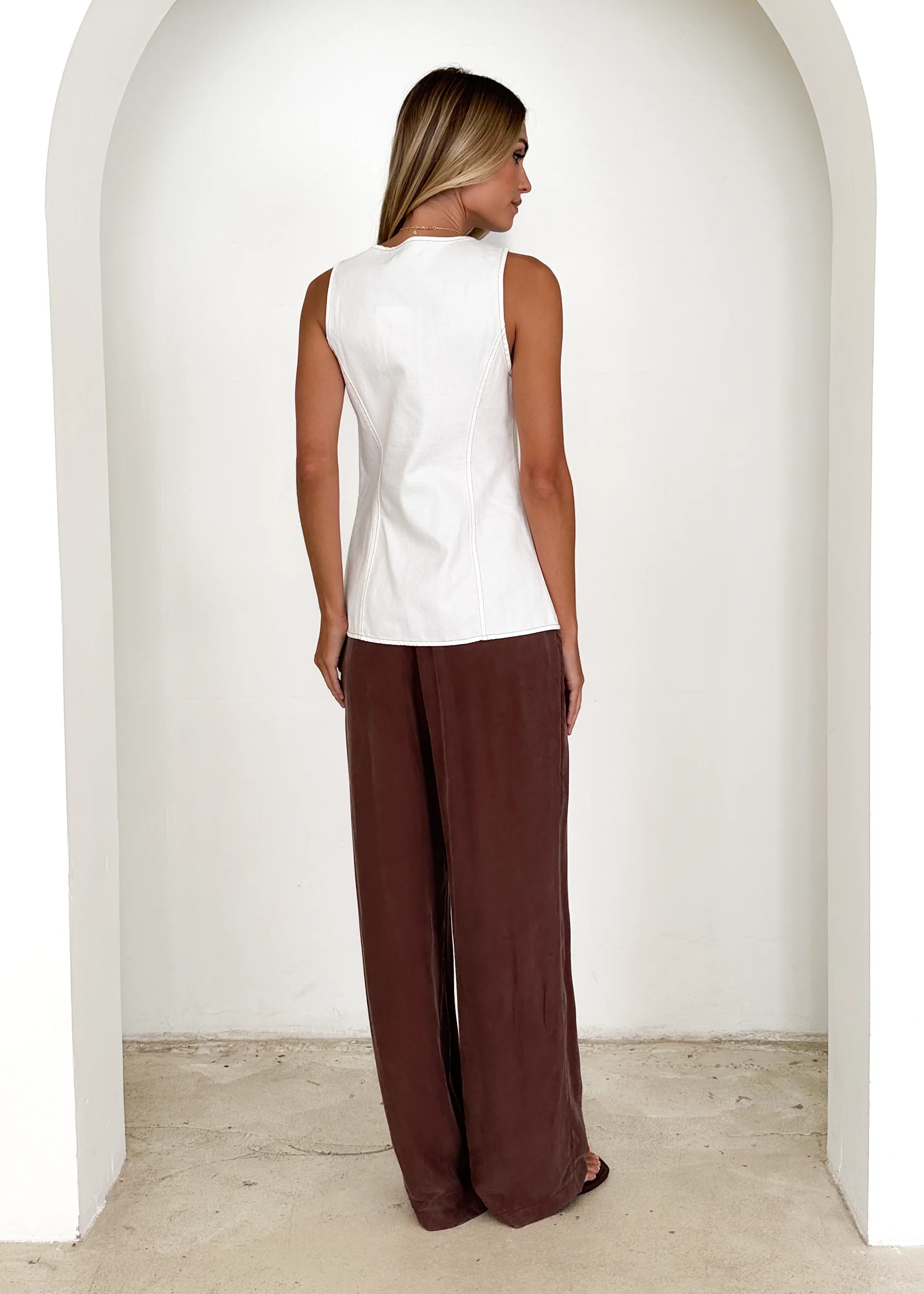 Sandra Denim Vest - Off White - Image 5