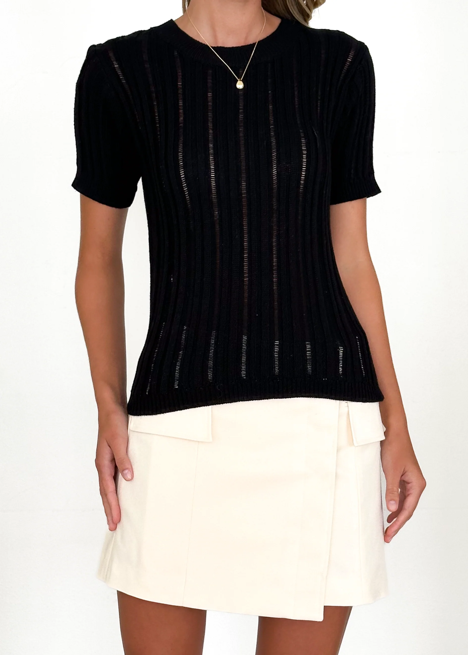 Sanoma Knit Top - Black - Image 6
