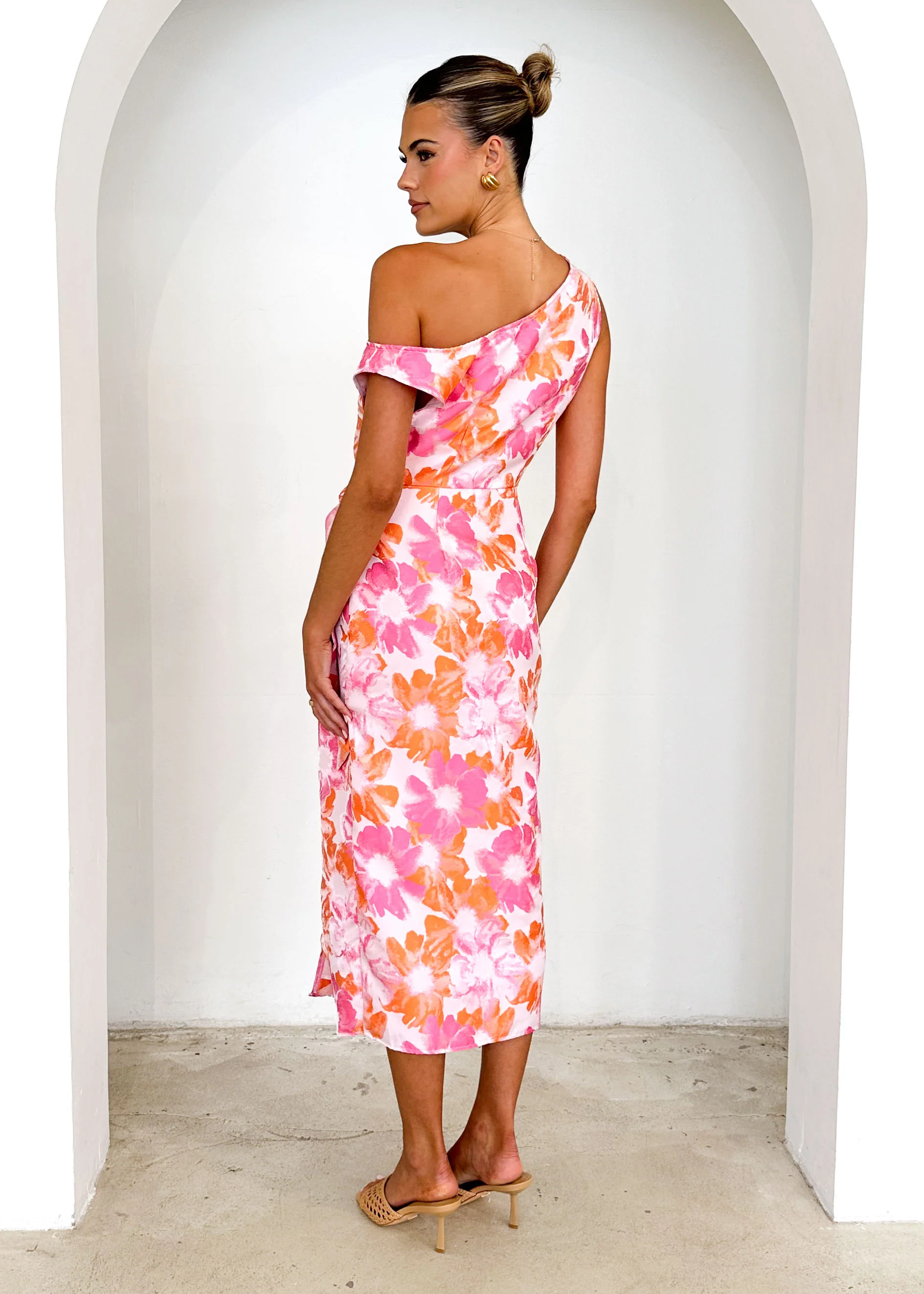 Sansara One Shoulder Midi Dress - Sunset Floral - Image 7