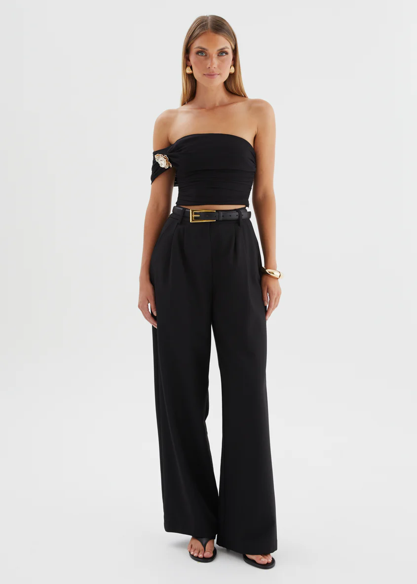 Santanna Mesh Crop - Black - Image 3