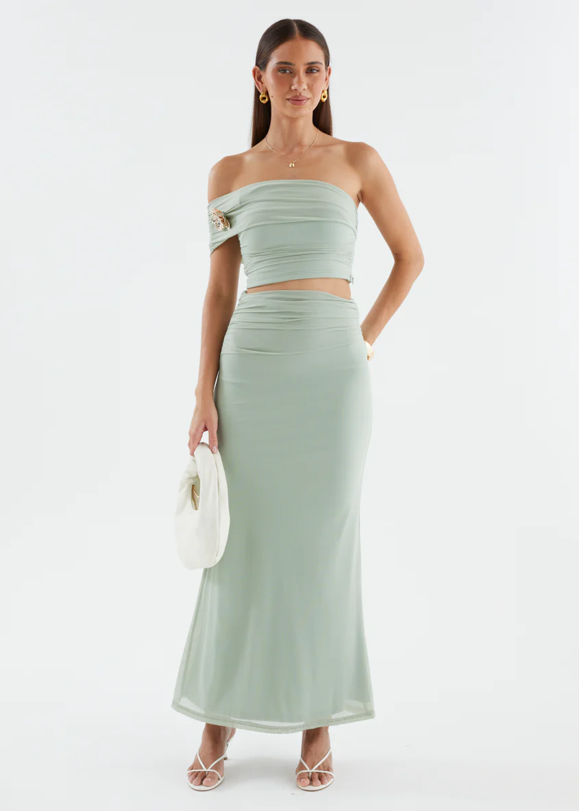Santanna Mesh Crop - Sage