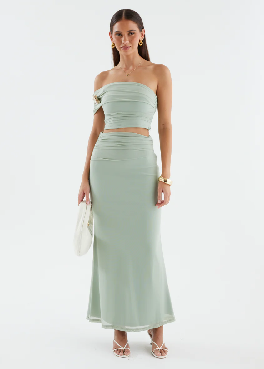 Santanna Mesh Crop - Sage - Image 4