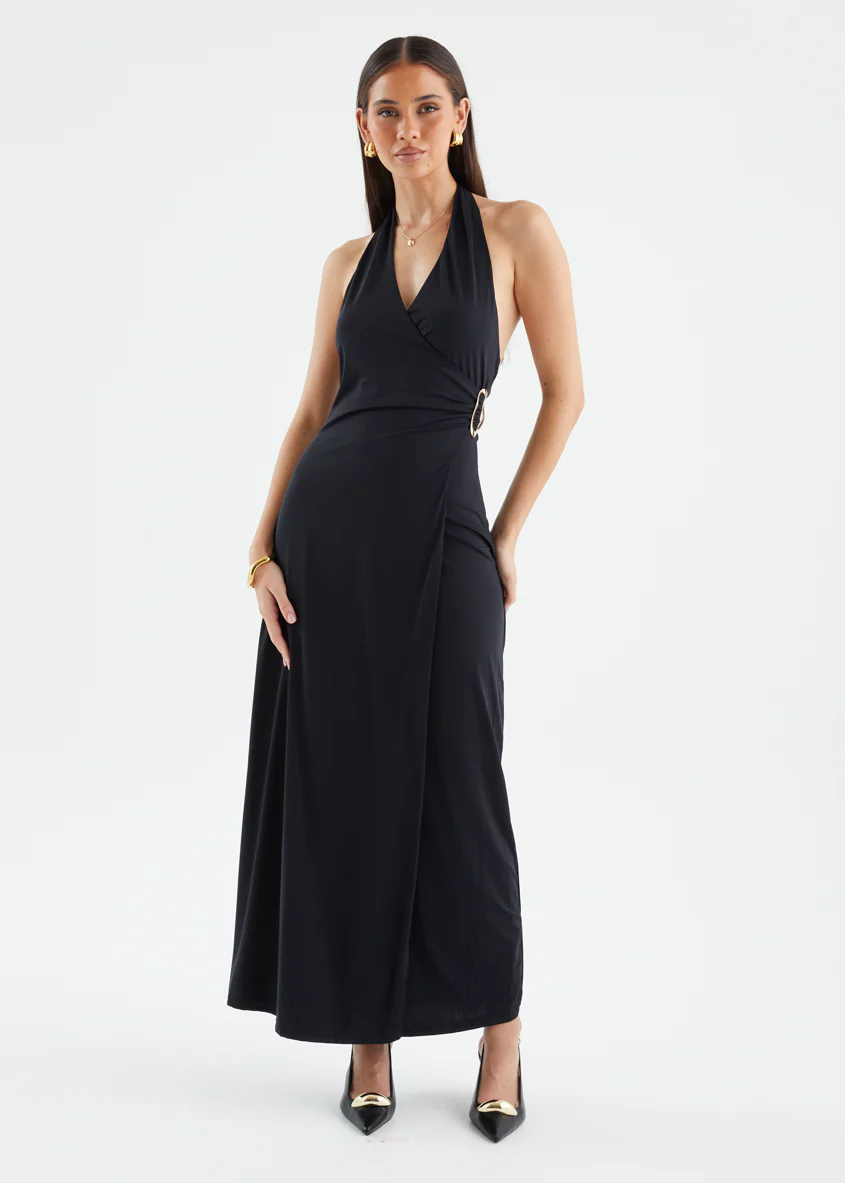 Saskie Halter Maxi Dress - Black - Image 5