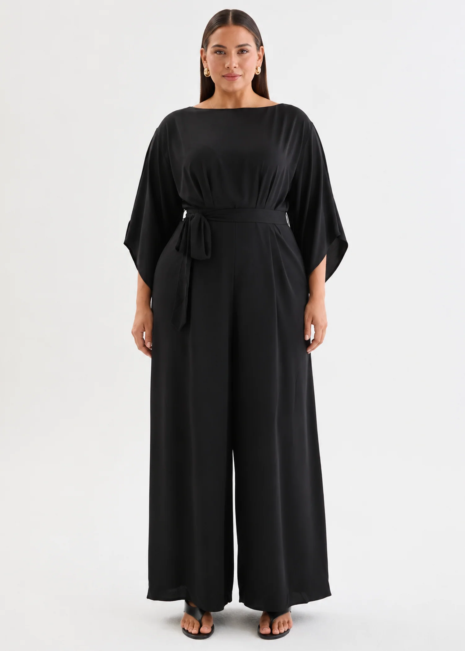 Savella Pantsuit with Tie - Black - Image 3