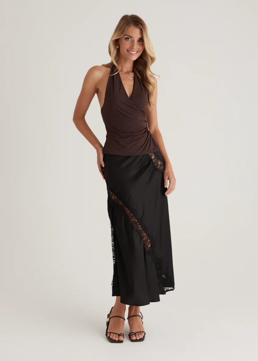 Selena Midi Skirt - Black - Image 5