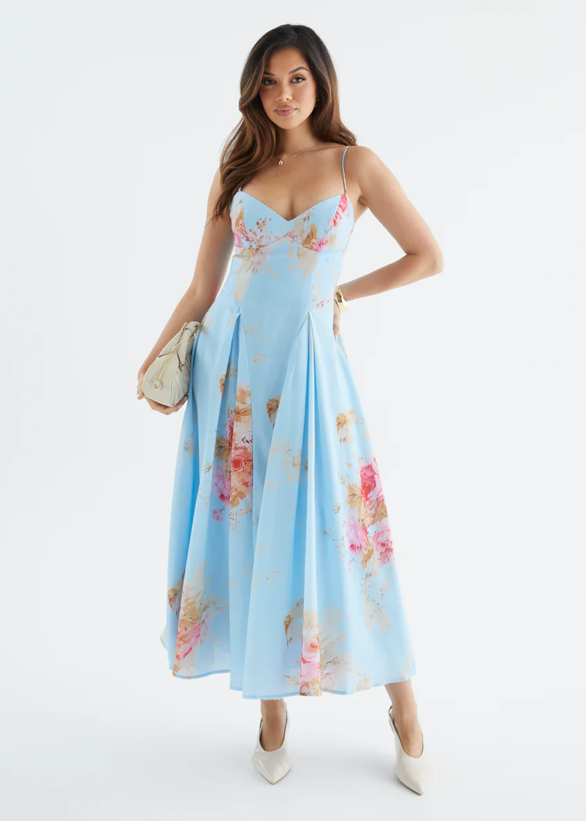Selina Maxi Dress - Blue Bouquet - Image 3