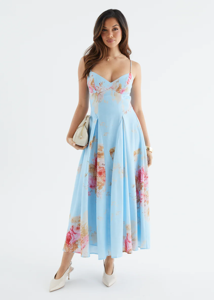 Selina Maxi Dress - Blue Bouquet - Image 4