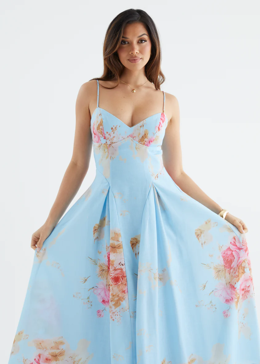 Selina Maxi Dress - Blue Bouquet - Image 5