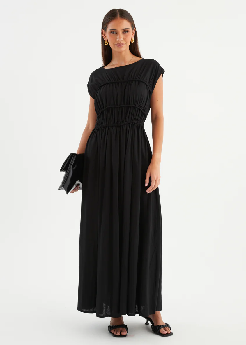 Shreya Midi Dress - Black - Image 3