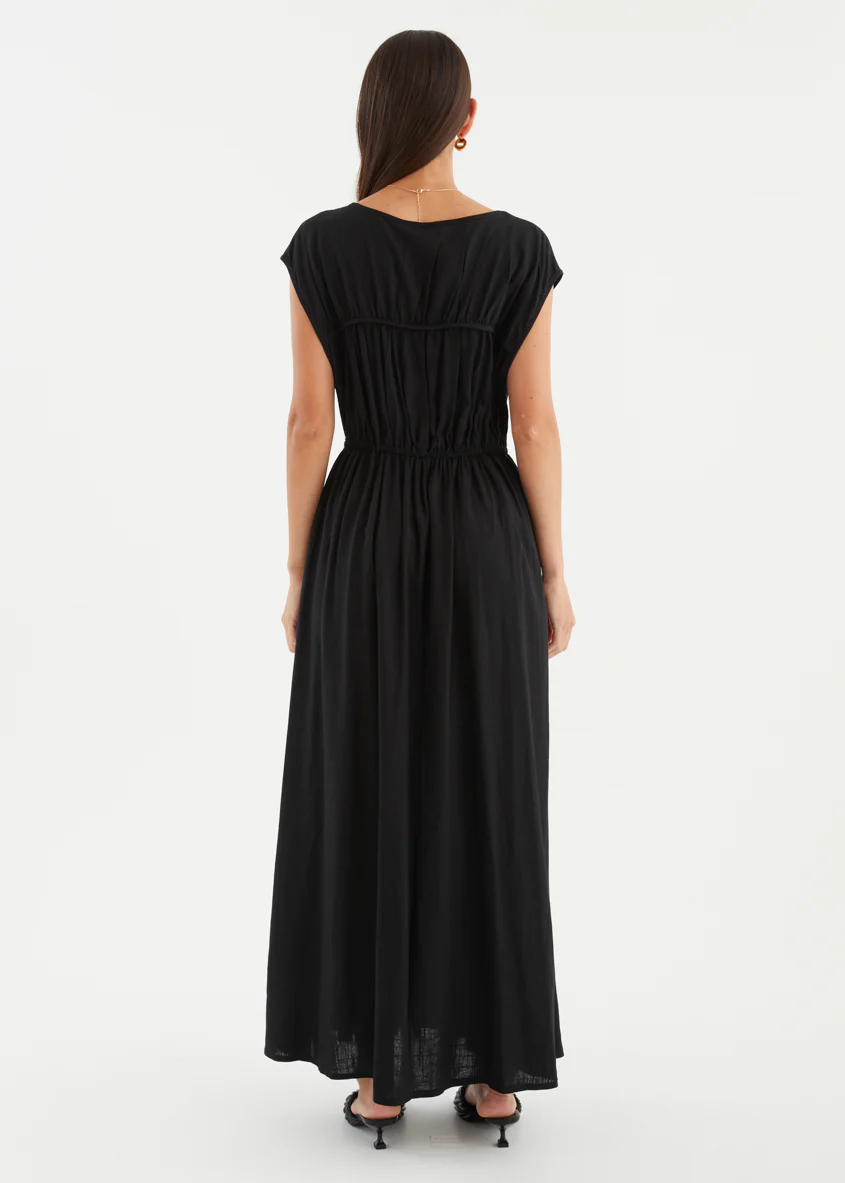 Shreya Midi Dress - Black - Image 8
