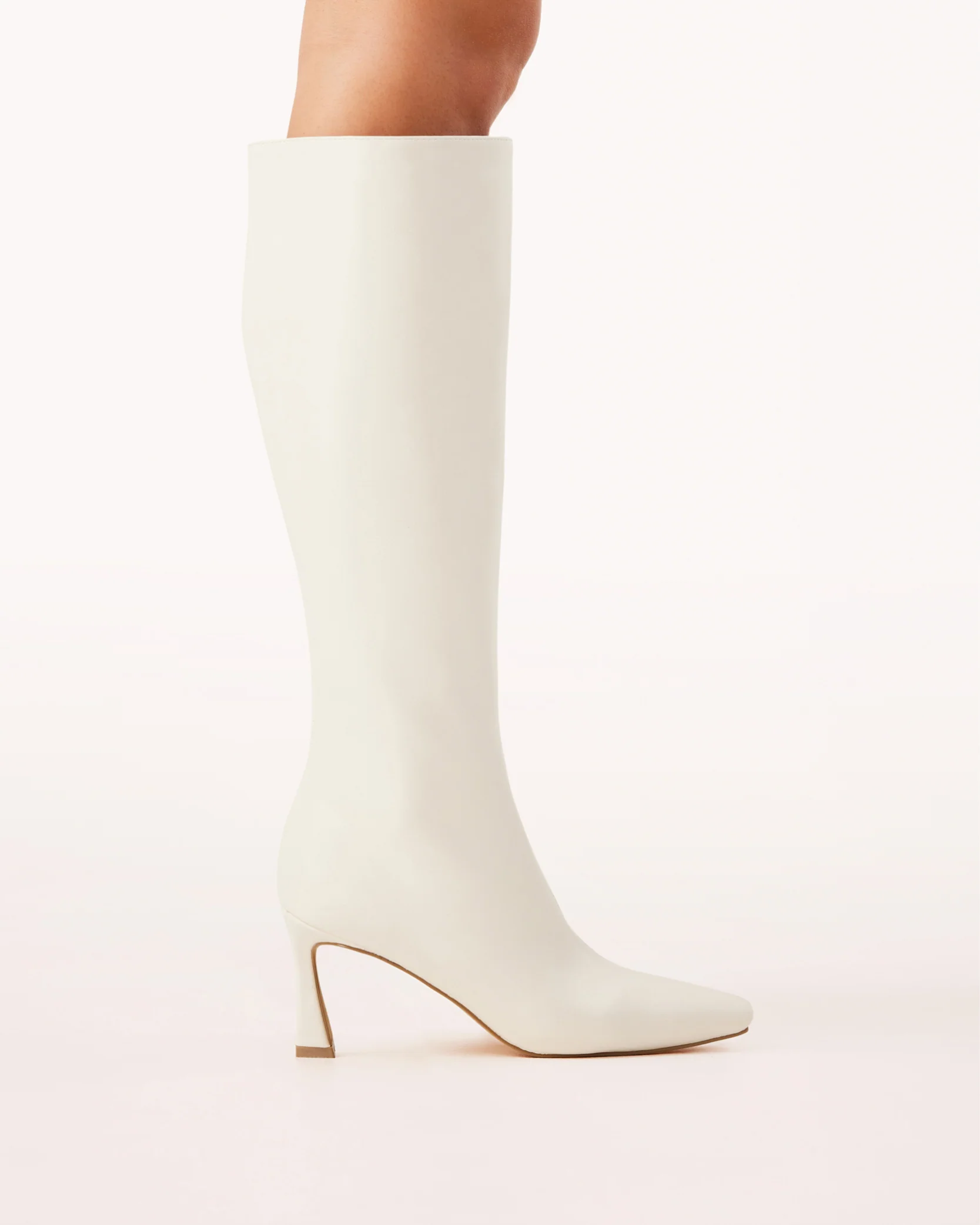 Shyla Knee High Boots - Ivory - Image 4