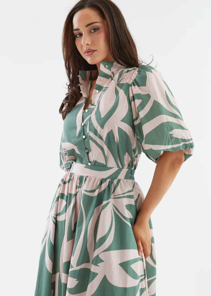 Simone Blouse - Fern Abstract - Image 5