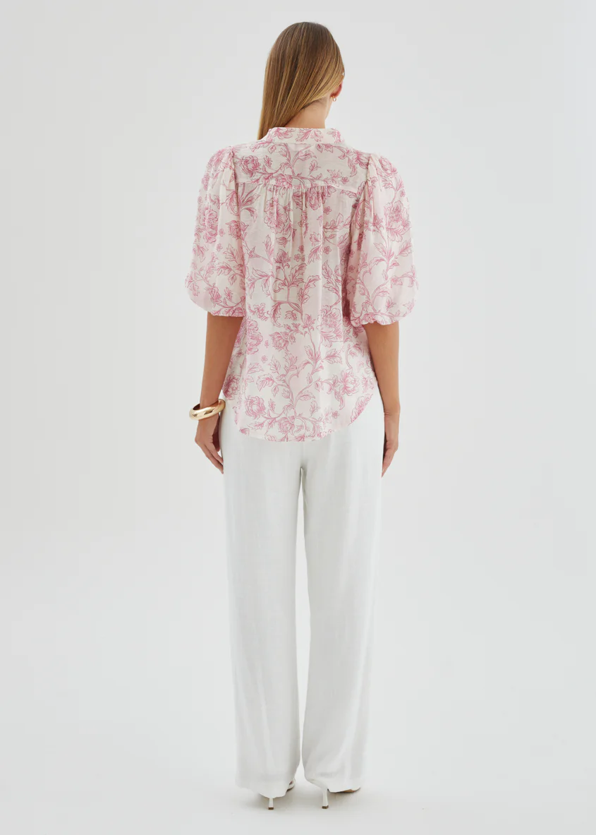 Simone Blouse - Pink Floral - Image 10
