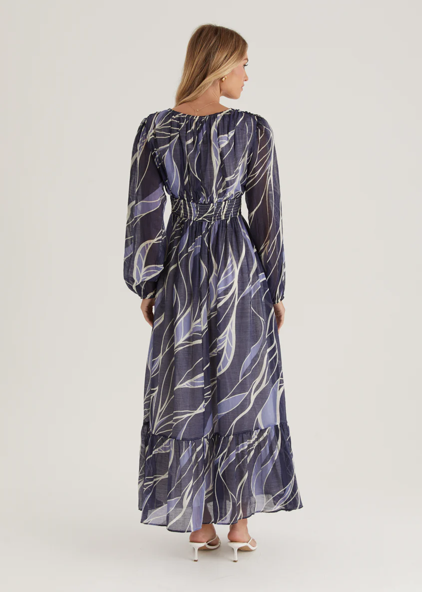 Skyline Maxi Dress - Navy Swirl - Image 13