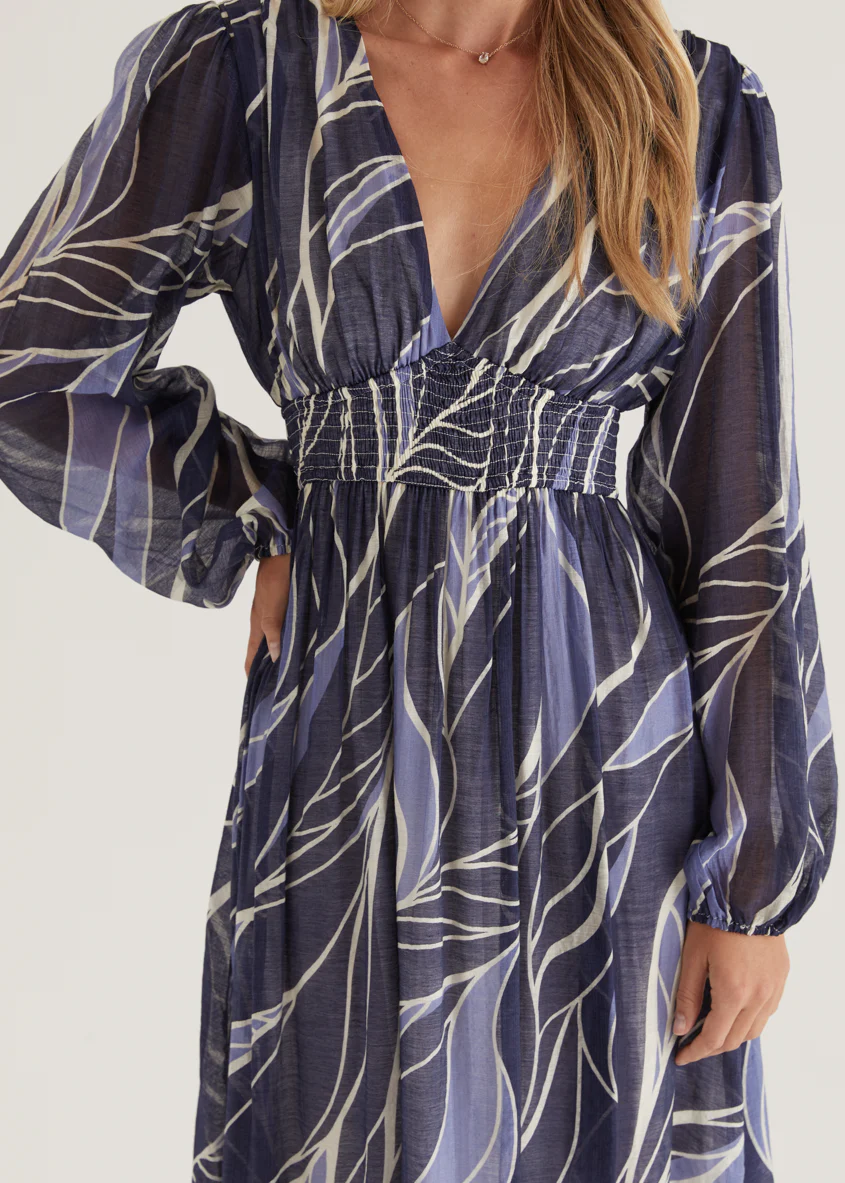 Skyline Maxi Dress - Navy Swirl - Image 14