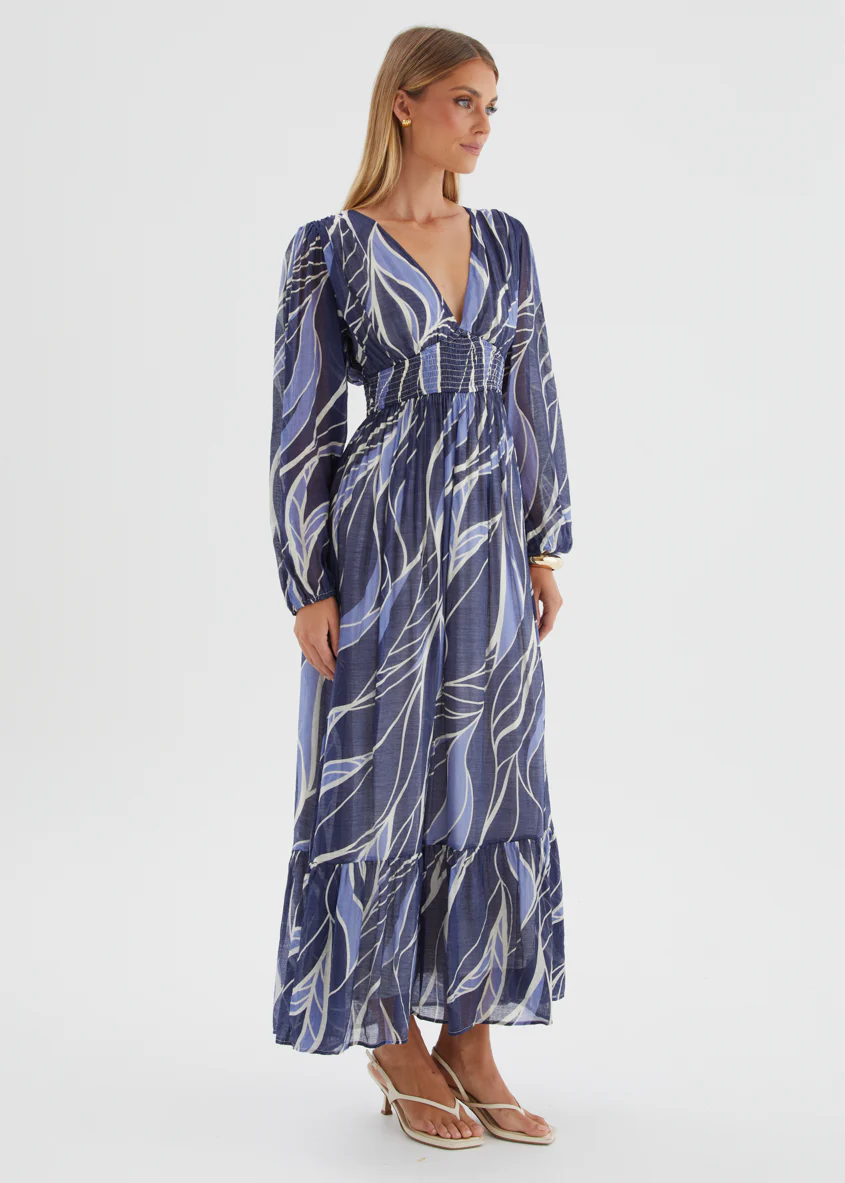 Skyline Maxi Dress - Navy Swirl - Image 5