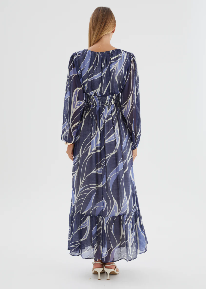 Skyline Maxi Dress - Navy Swirl - Image 6