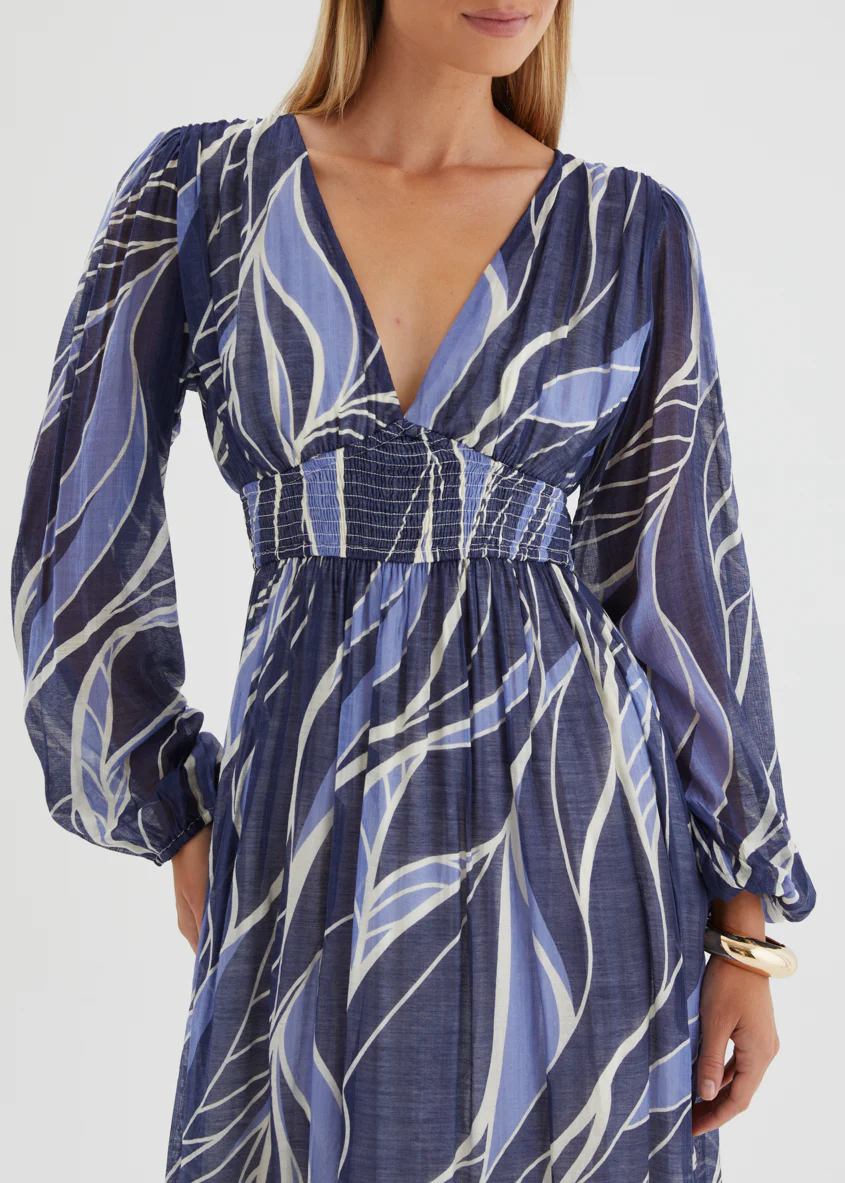 Skyline Maxi Dress - Navy Swirl - Image 7