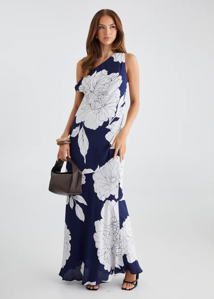 Solar Maxi Skirt - Navy Bloom - Image 3