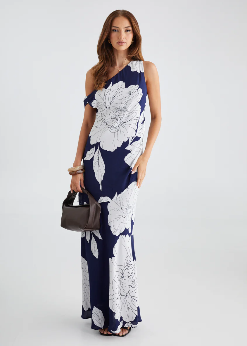 Solar Maxi Skirt - Navy Bloom - Image 4