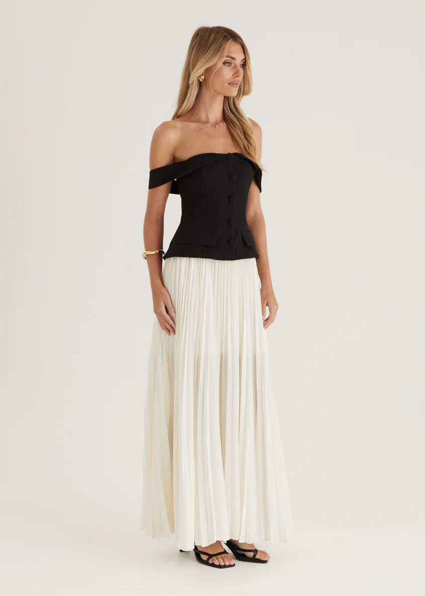 Sorelli Off Shoulder Midi Dress - Black Splice - Image 14