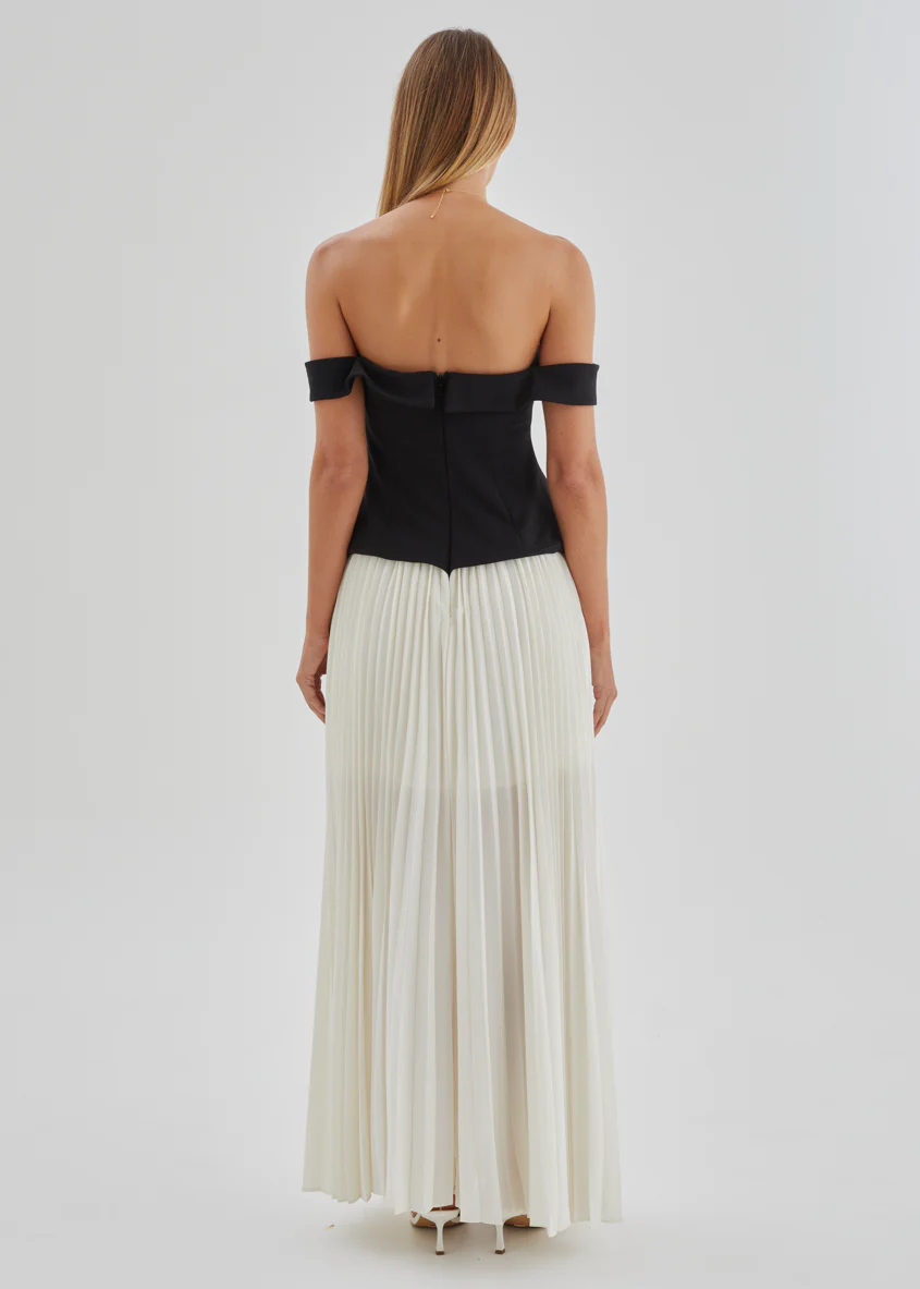 Sorelli Off Shoulder Midi Dress - Black Splice - Image 9