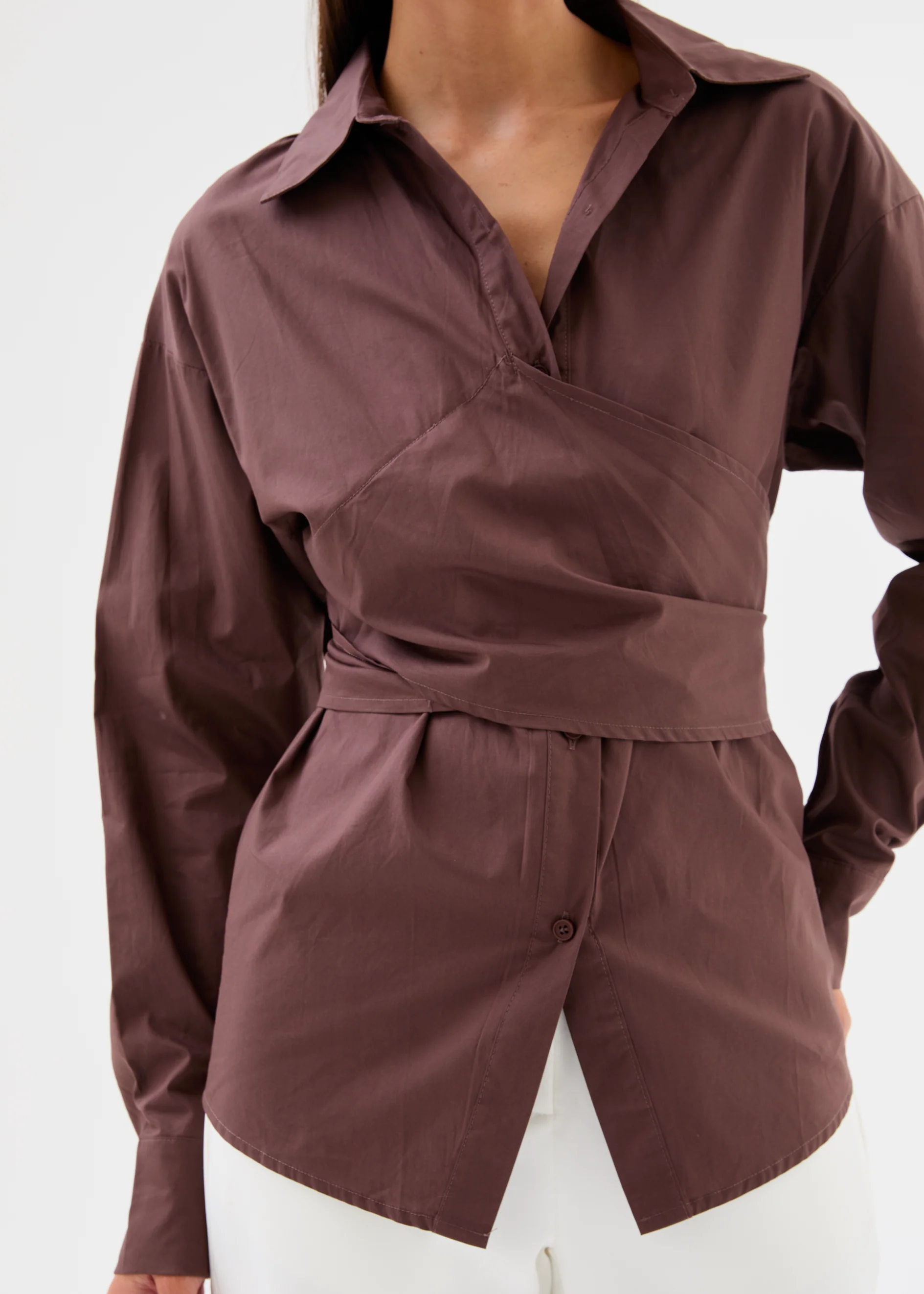 Stephany Shirt - Chocolate - Image 7