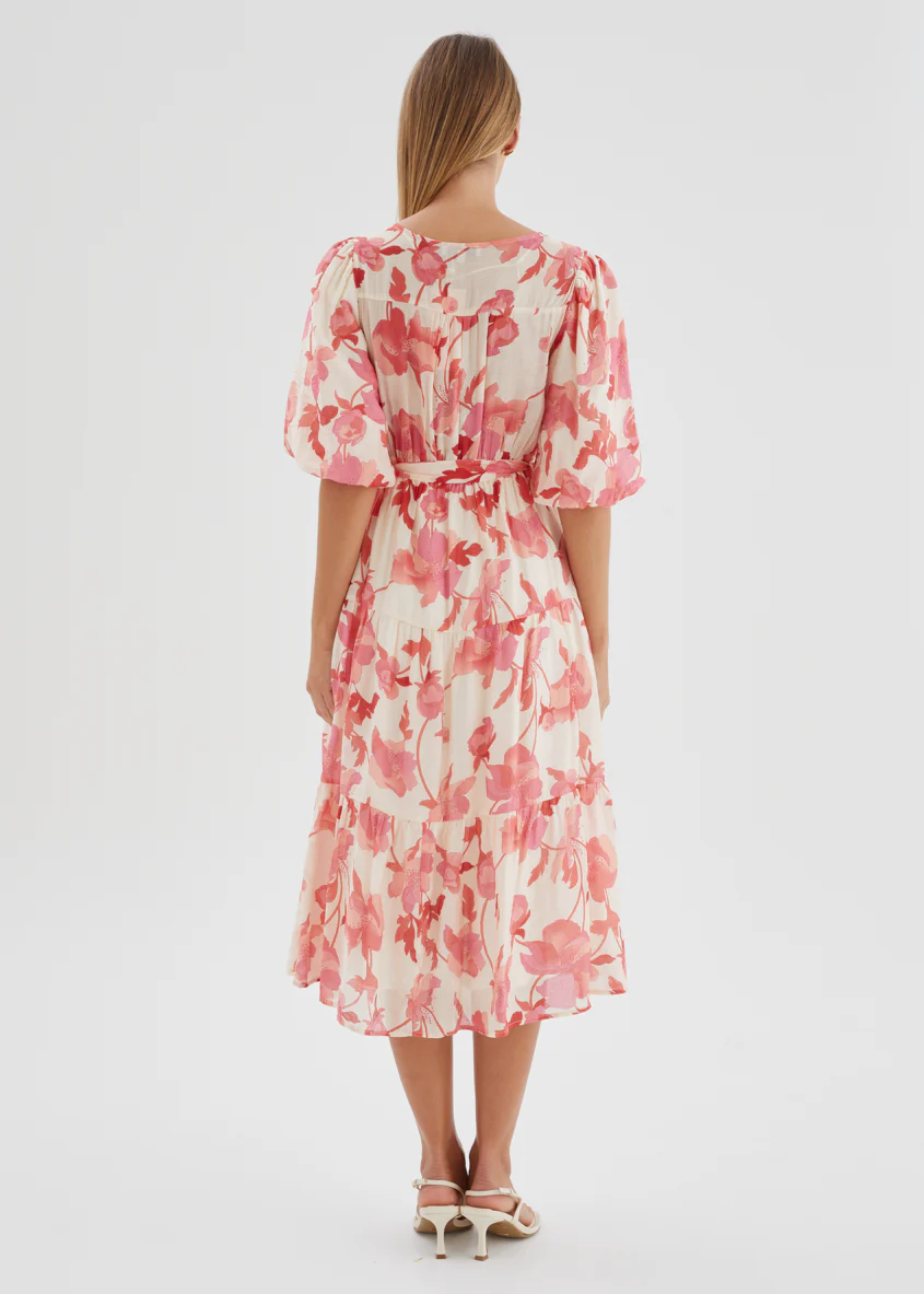 Susanne Midi Dress - Pink Floral - Image 7