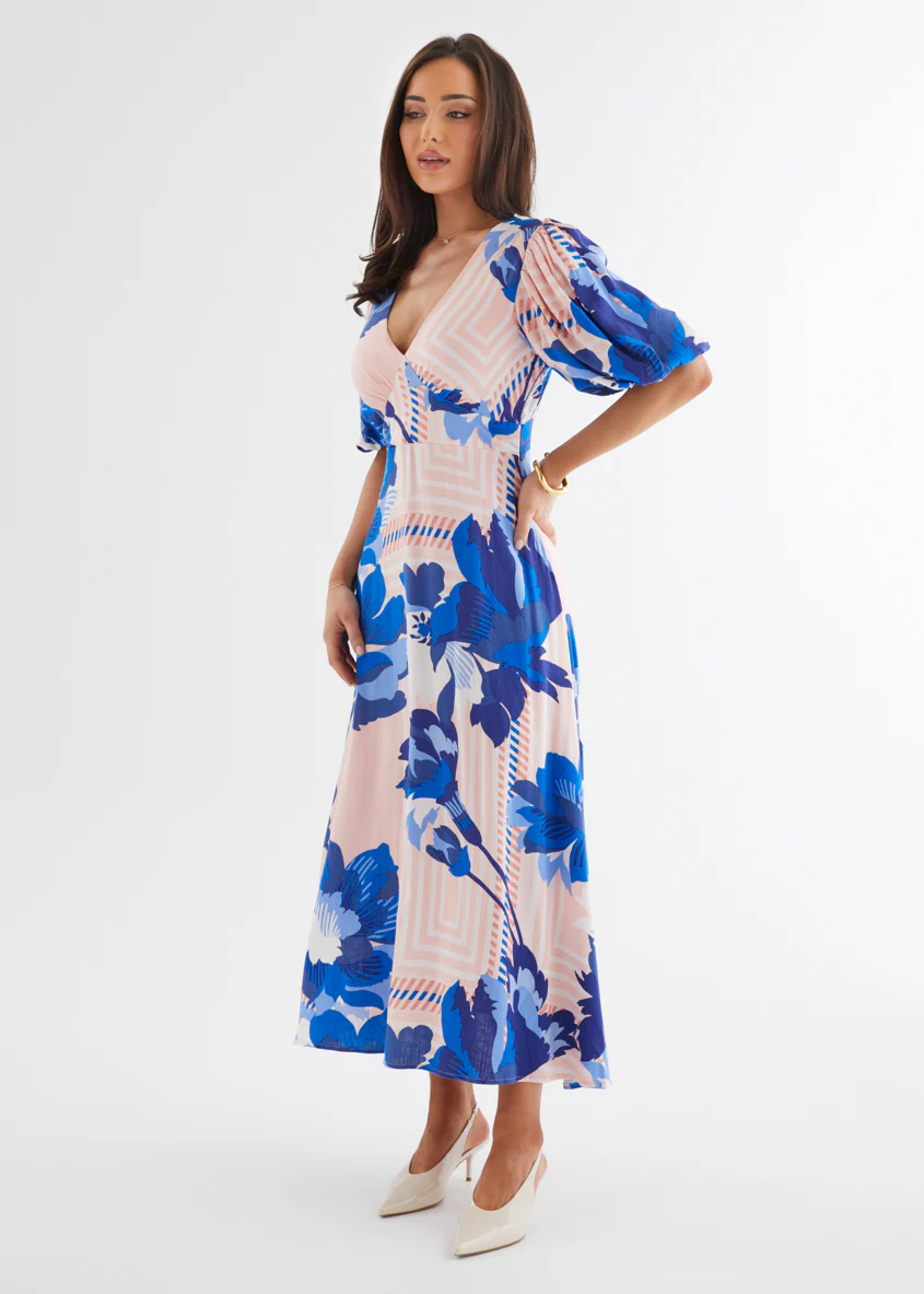 Sybil Maxi Dress - Sapphire Blossom - Image 4