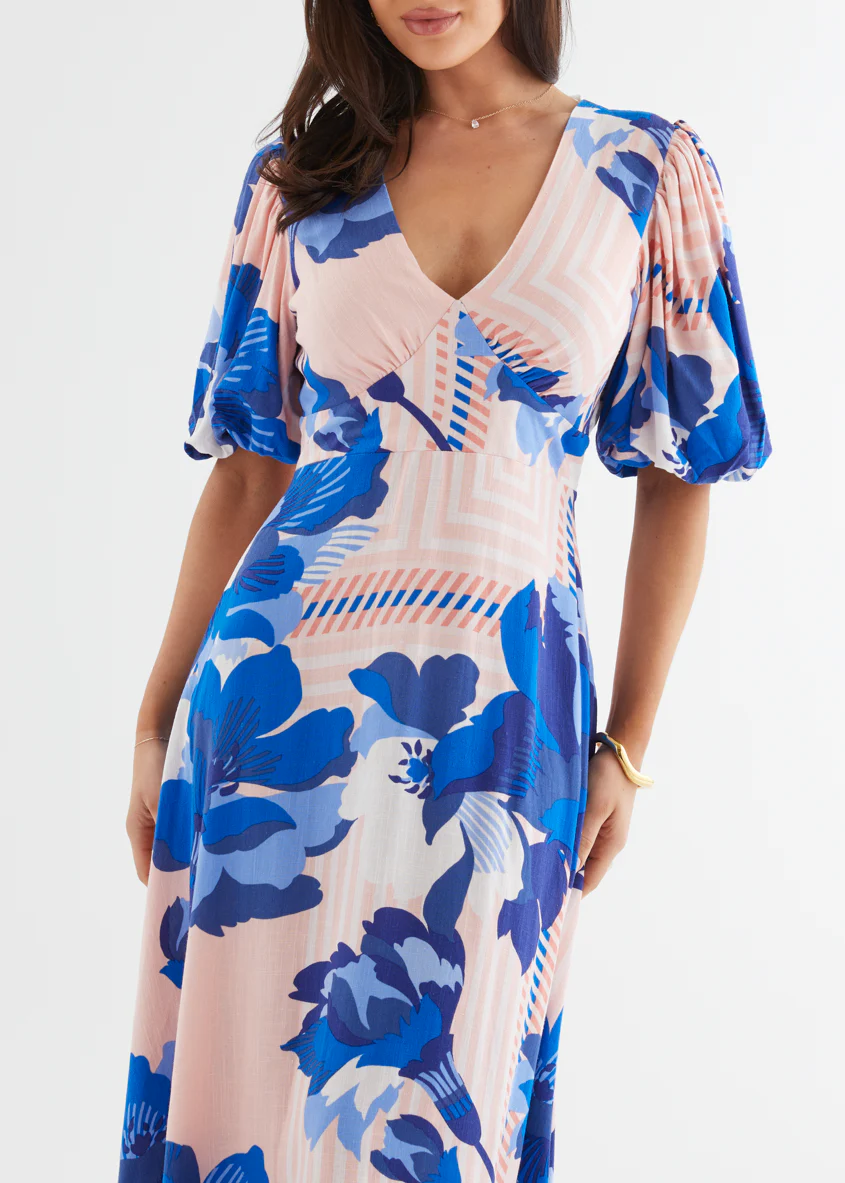 Sybil Maxi Dress - Sapphire Blossom - Image 7