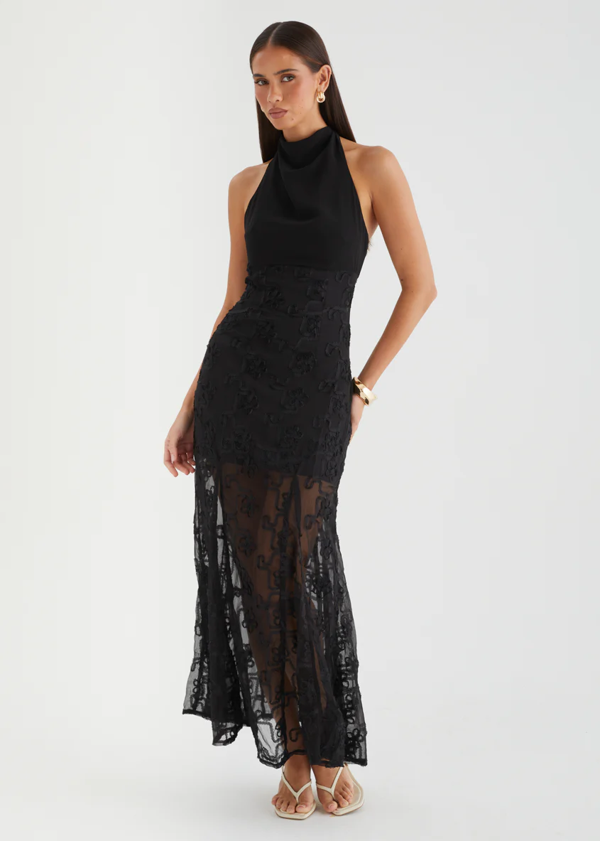 Tahnie Halter Maxi Dress - Black - Image 4
