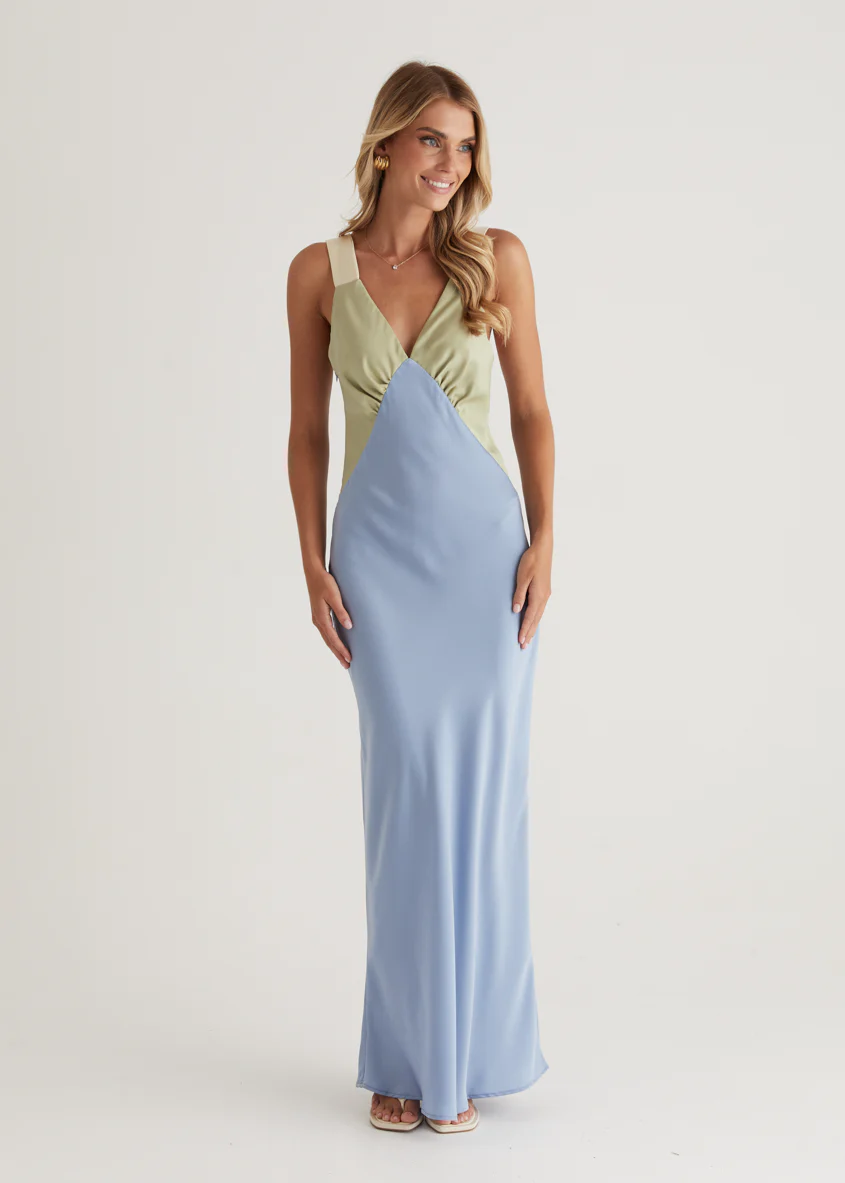 Taleena Maxi Dress - Blue Splice - Image 3