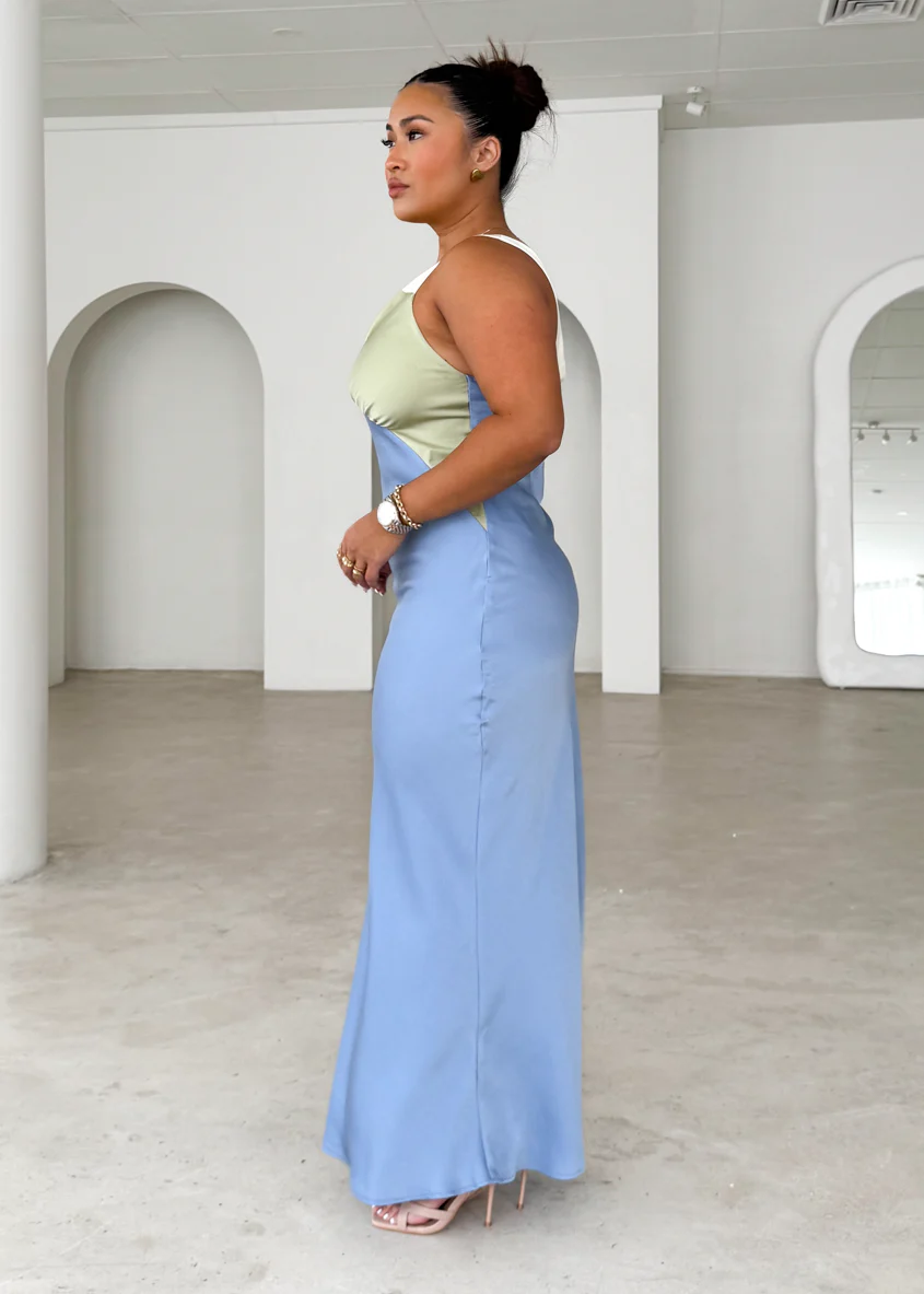 Taleena Maxi Dress - Blue Splice - Image 4