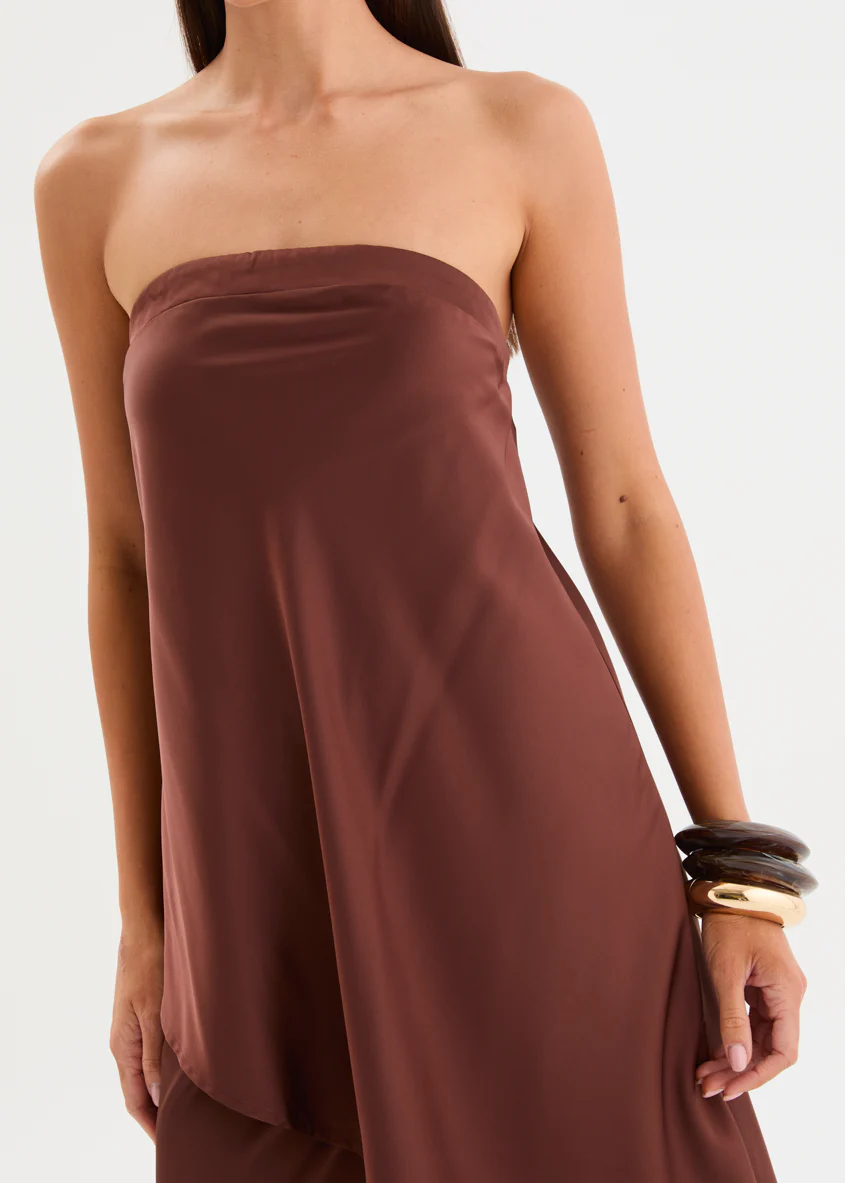 Tallula Strapless Top - Chocolate - Image 10