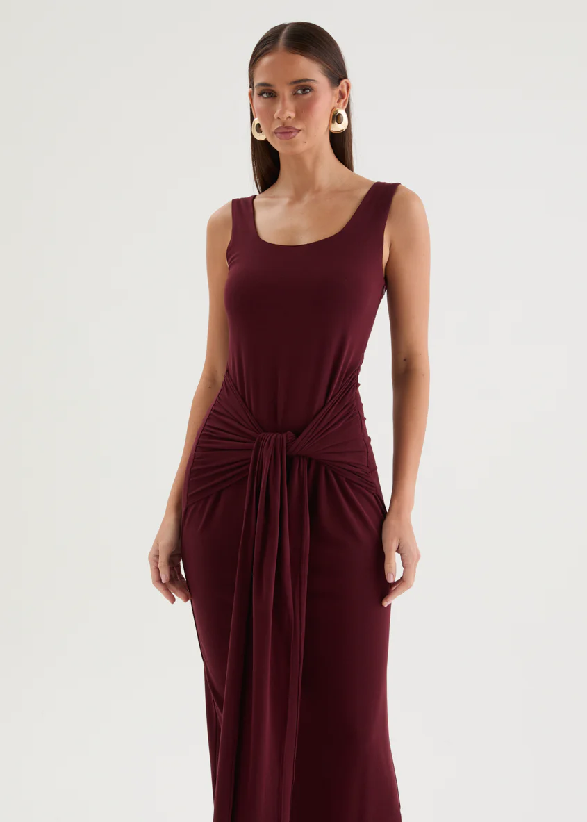 Tallulah Maxi Dress - Merlot - Image 3