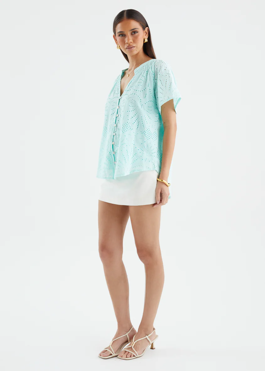 Tamika Top - Mint Anglaise - Image 5