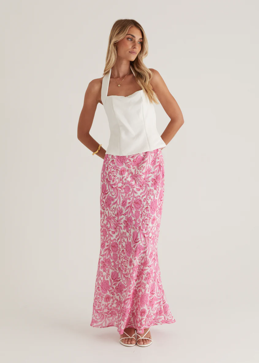 Tammy Maxi Skirt - Pink Floral - Image 2