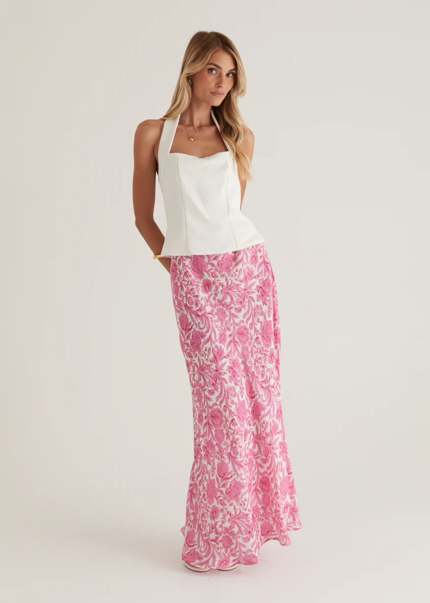 Tammy Maxi Skirt - Pink Floral - Image 3