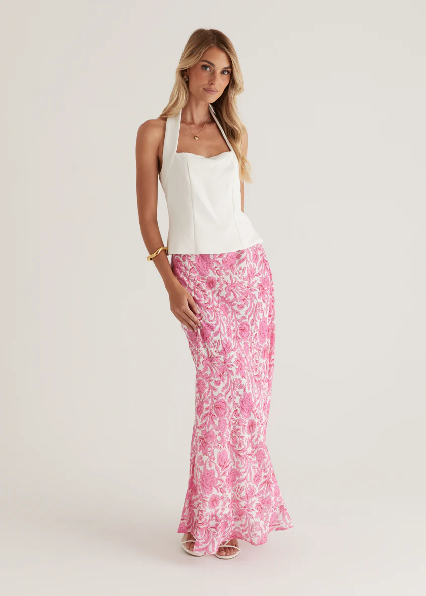 Tammy Maxi Skirt - Pink Floral - Image 4