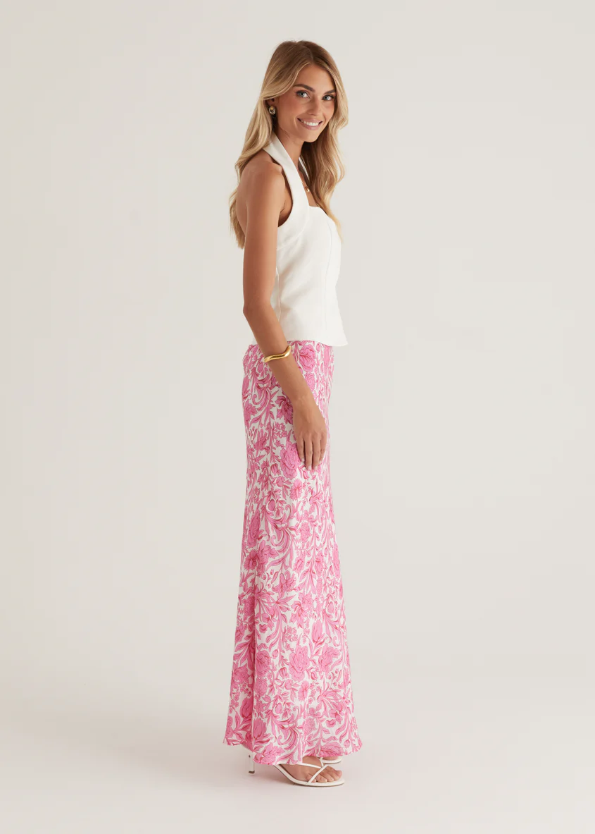 Tammy Maxi Skirt - Pink Floral - Image 6