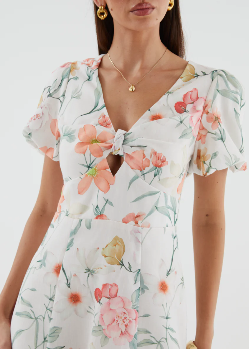 Tarnee Dress - Apricot Botanica - Image 8