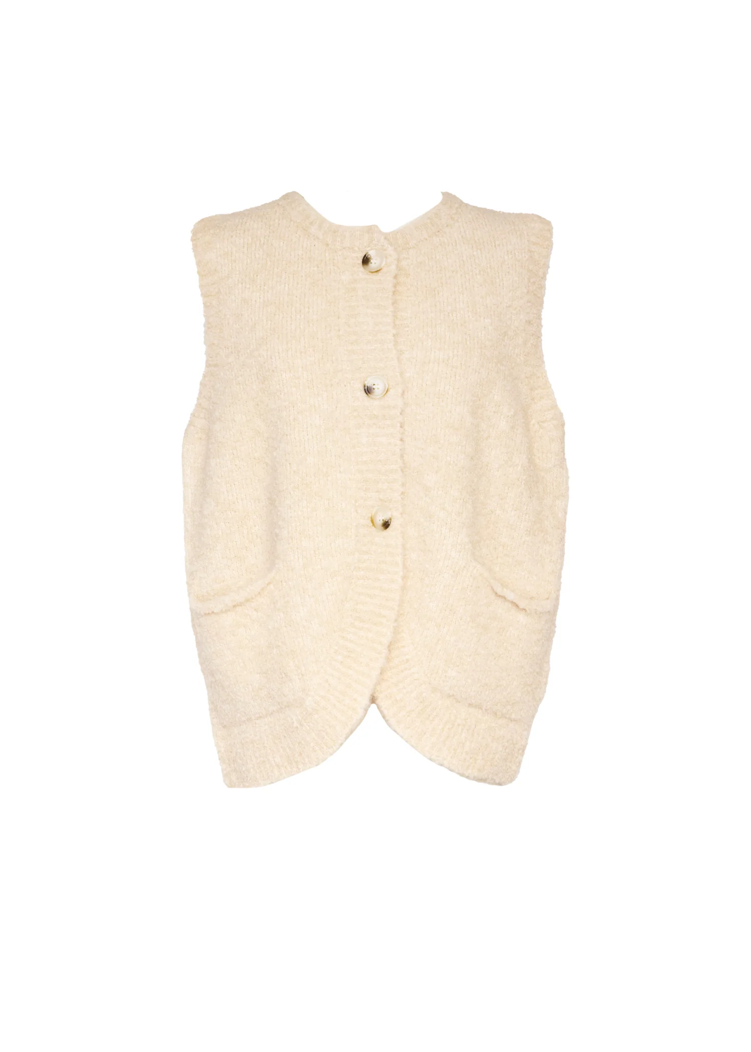 Tarragon Knitted Vest - Beige - Image 2