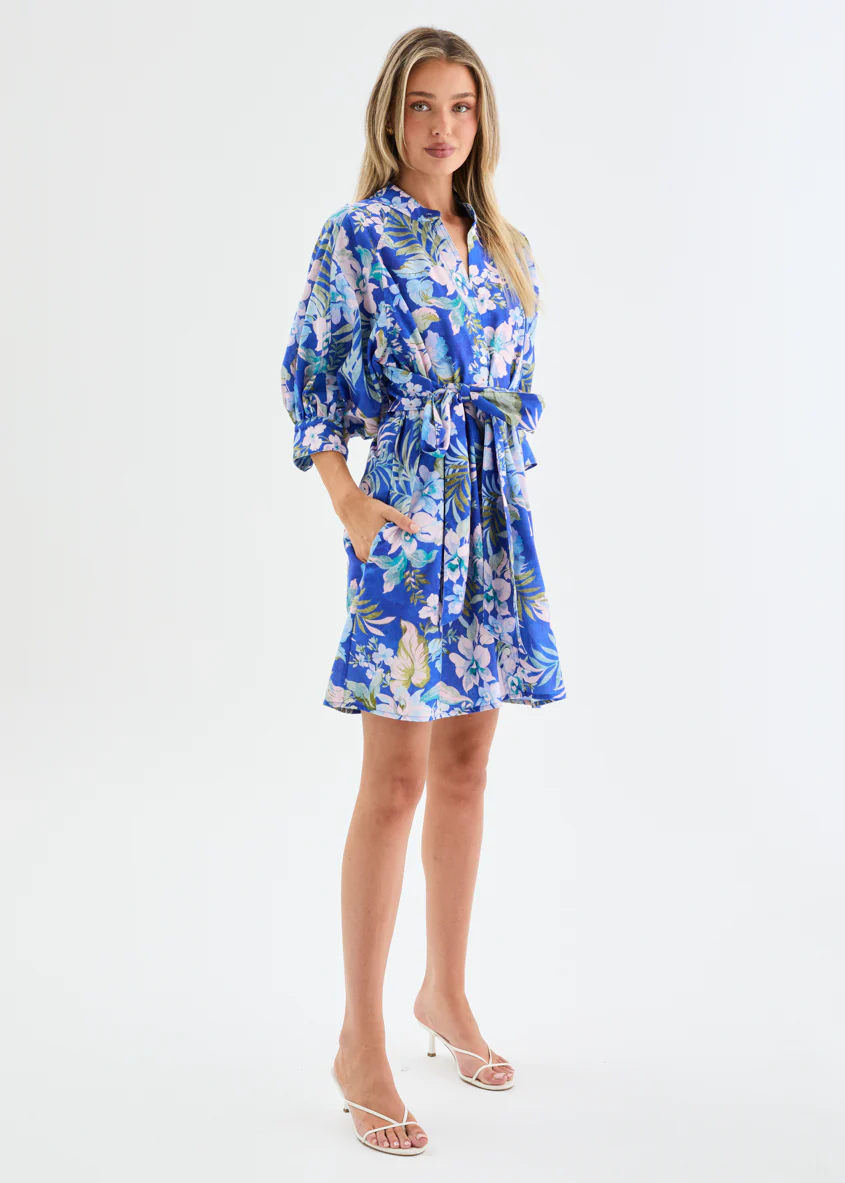 Tasnia Dress - Cobalt Garden - Image 10