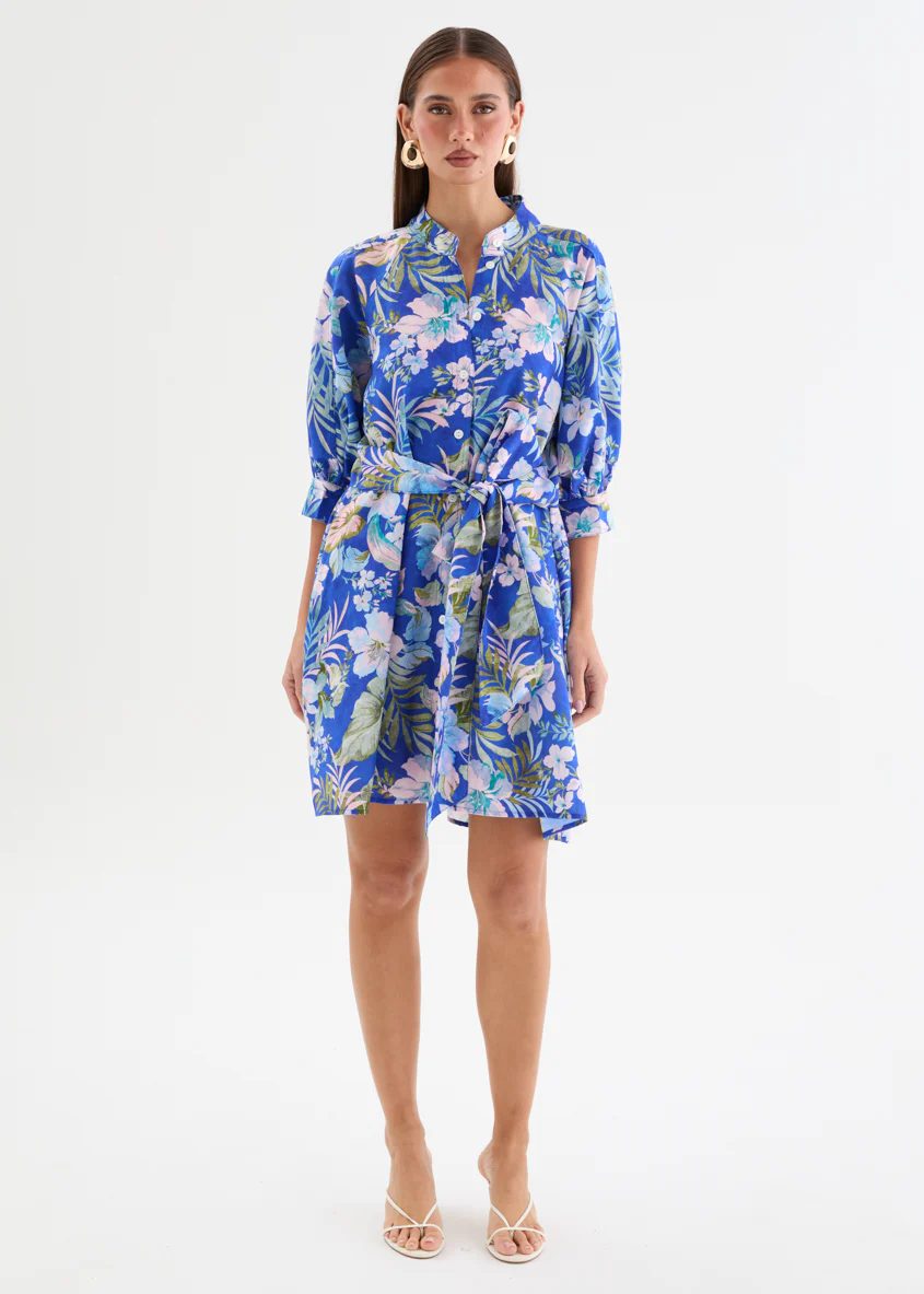 Tasnia Dress - Cobalt Garden - Image 3