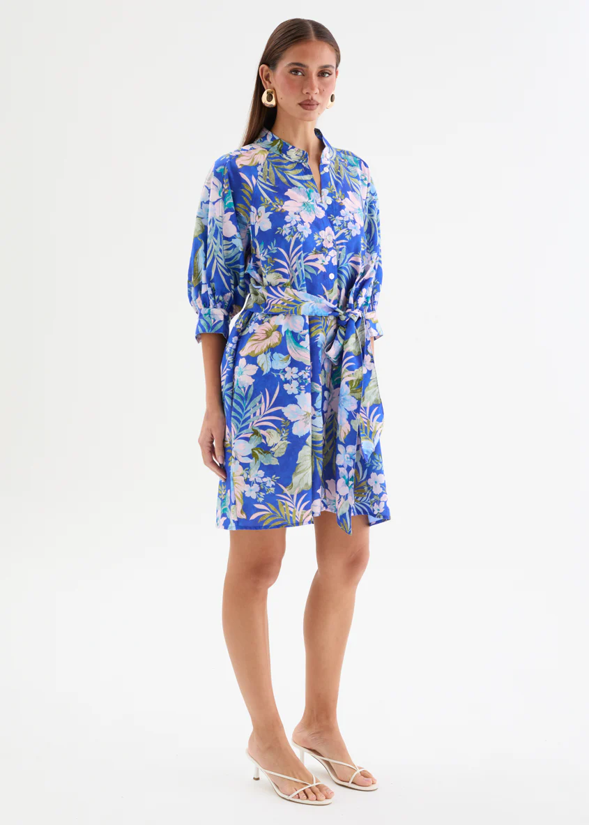 Tasnia Dress - Cobalt Garden - Image 6